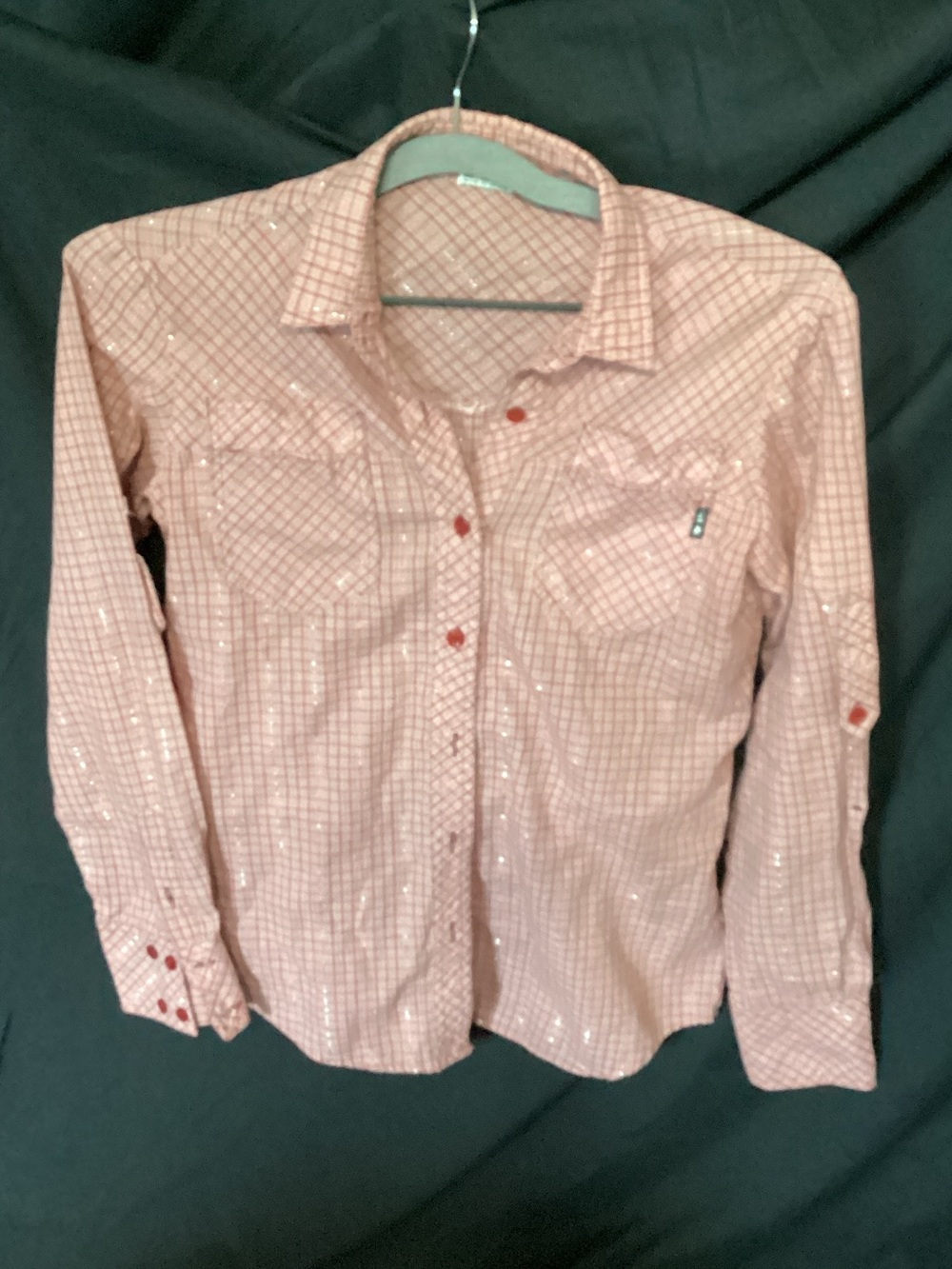 Vintage Paris Blues Plaid Western Shirt
